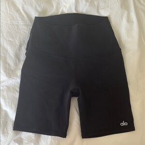 ALO Yoga Black Bike Shorts High-Waisted Performance